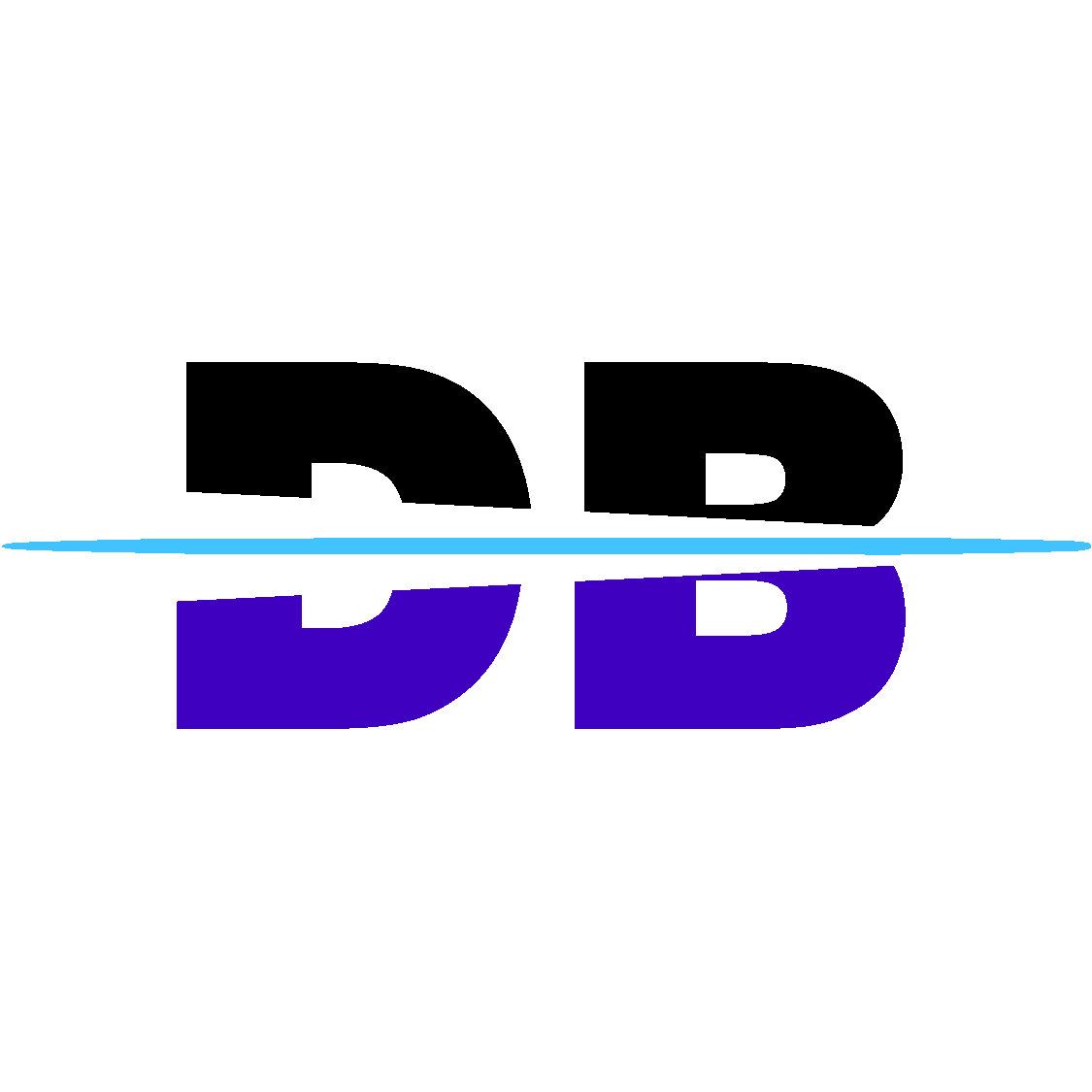 The second official DurchBurch logo.  It makes use of a simpler DB with a slash breaking up the center.